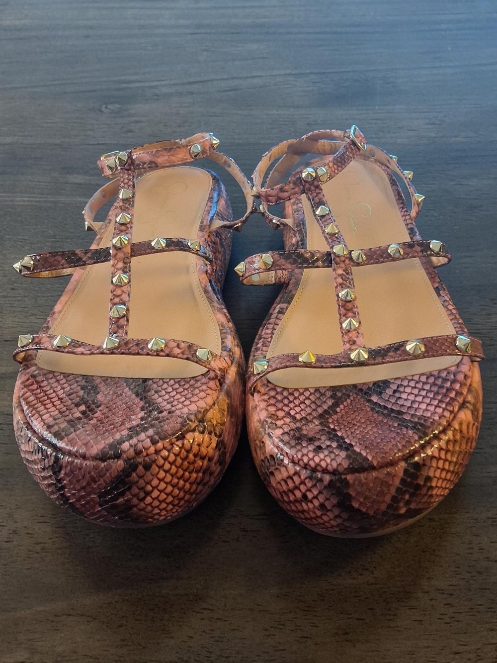 Jessica Simpson Pascha Platform Sandal snakeskin print Women's Shoes Size 10